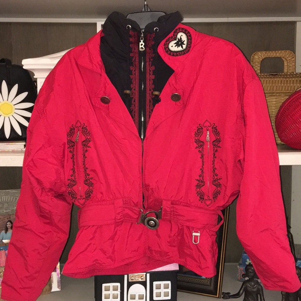 Vintage BOGNER embroidered ski coat 4 6 EUC